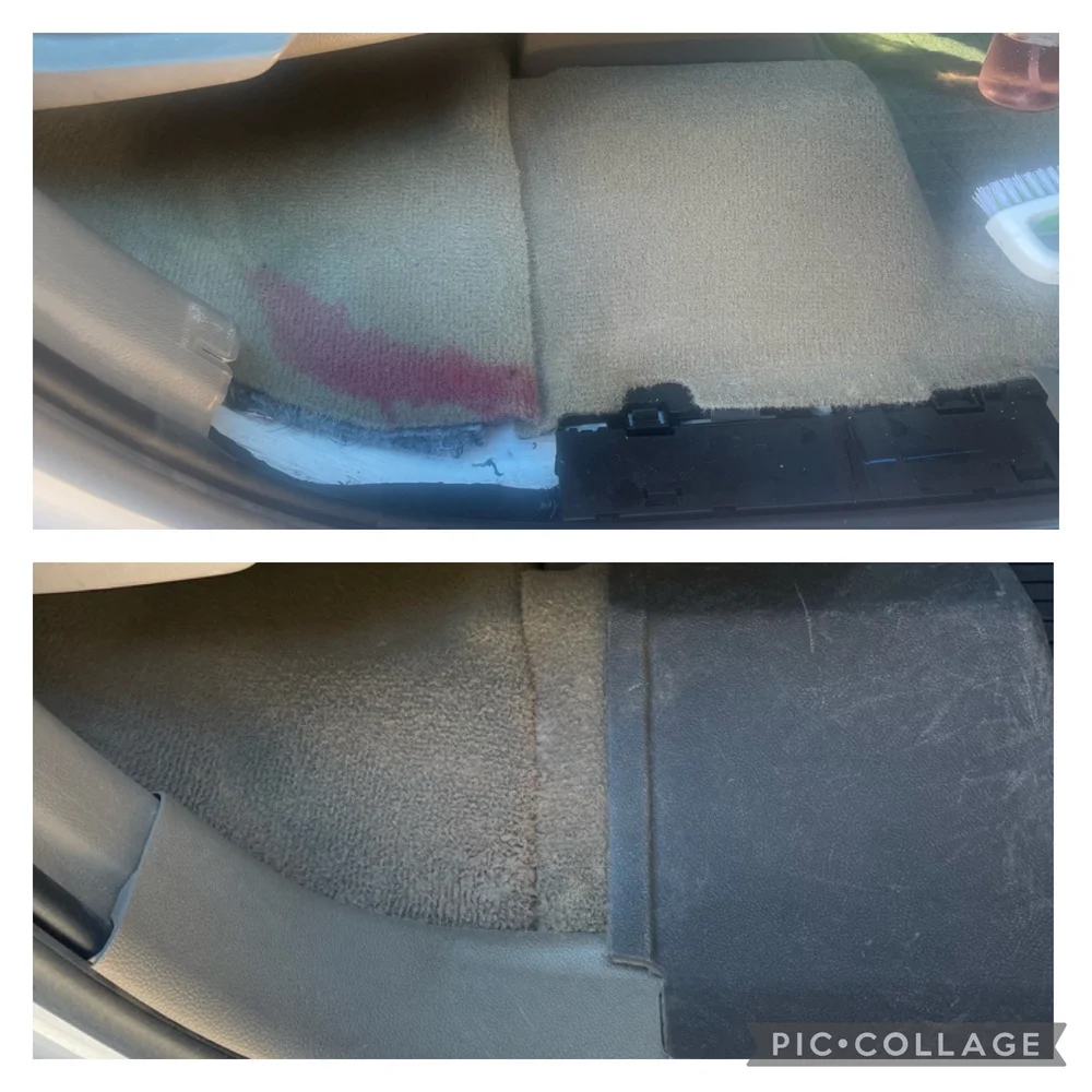 Carpet restoration before and after