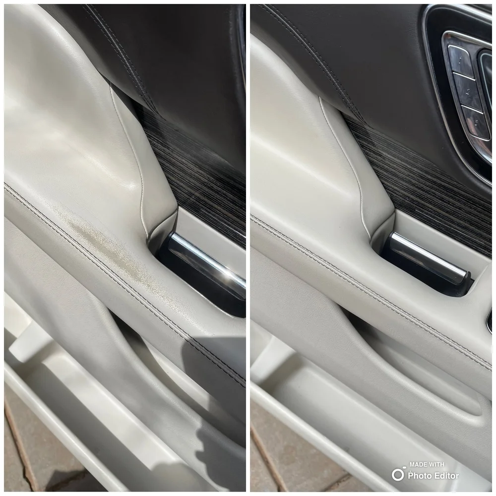 Door panel restoration before and after