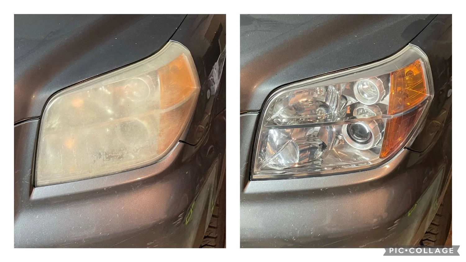 UV oxidation removal before and after