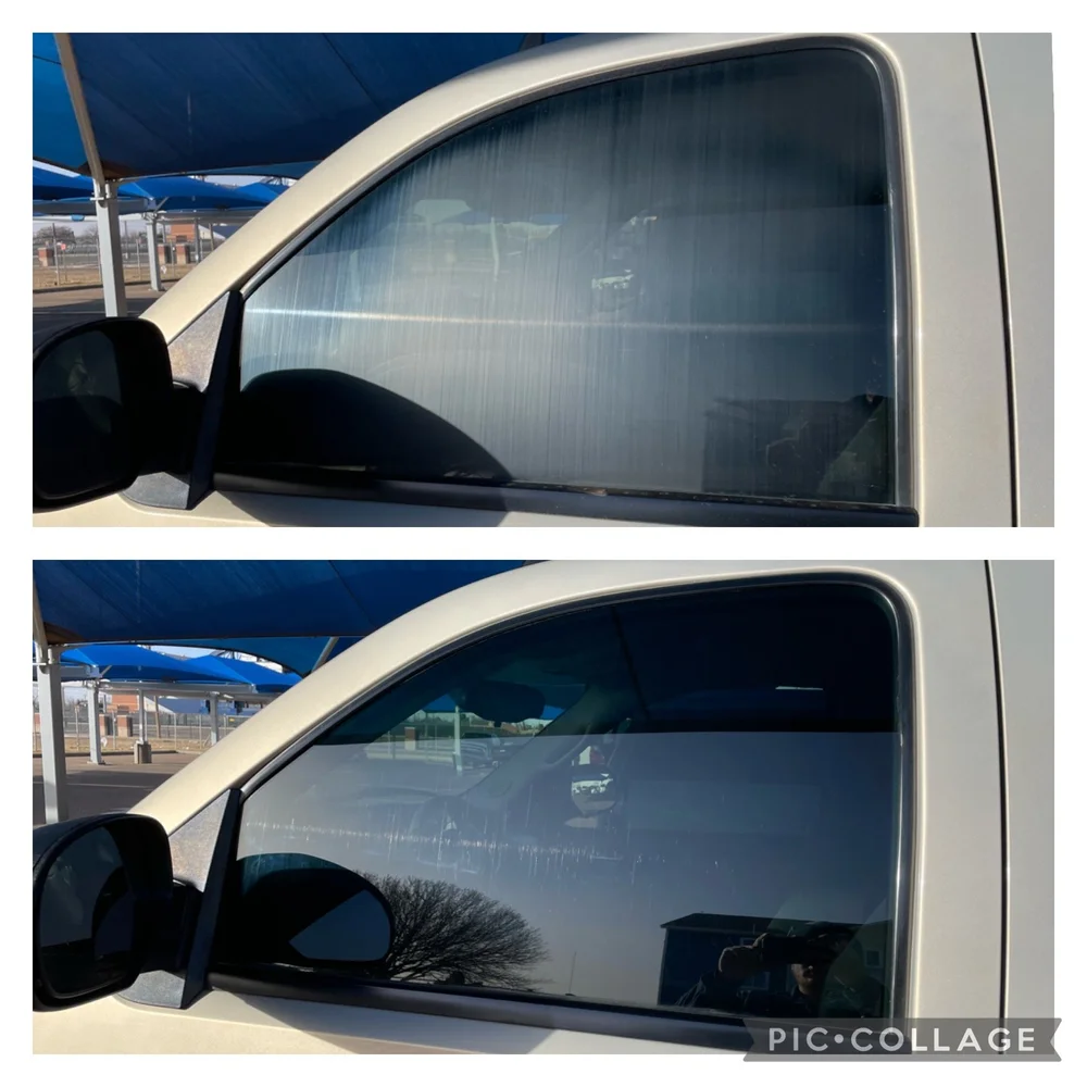 Fading automotive window restoration before and after