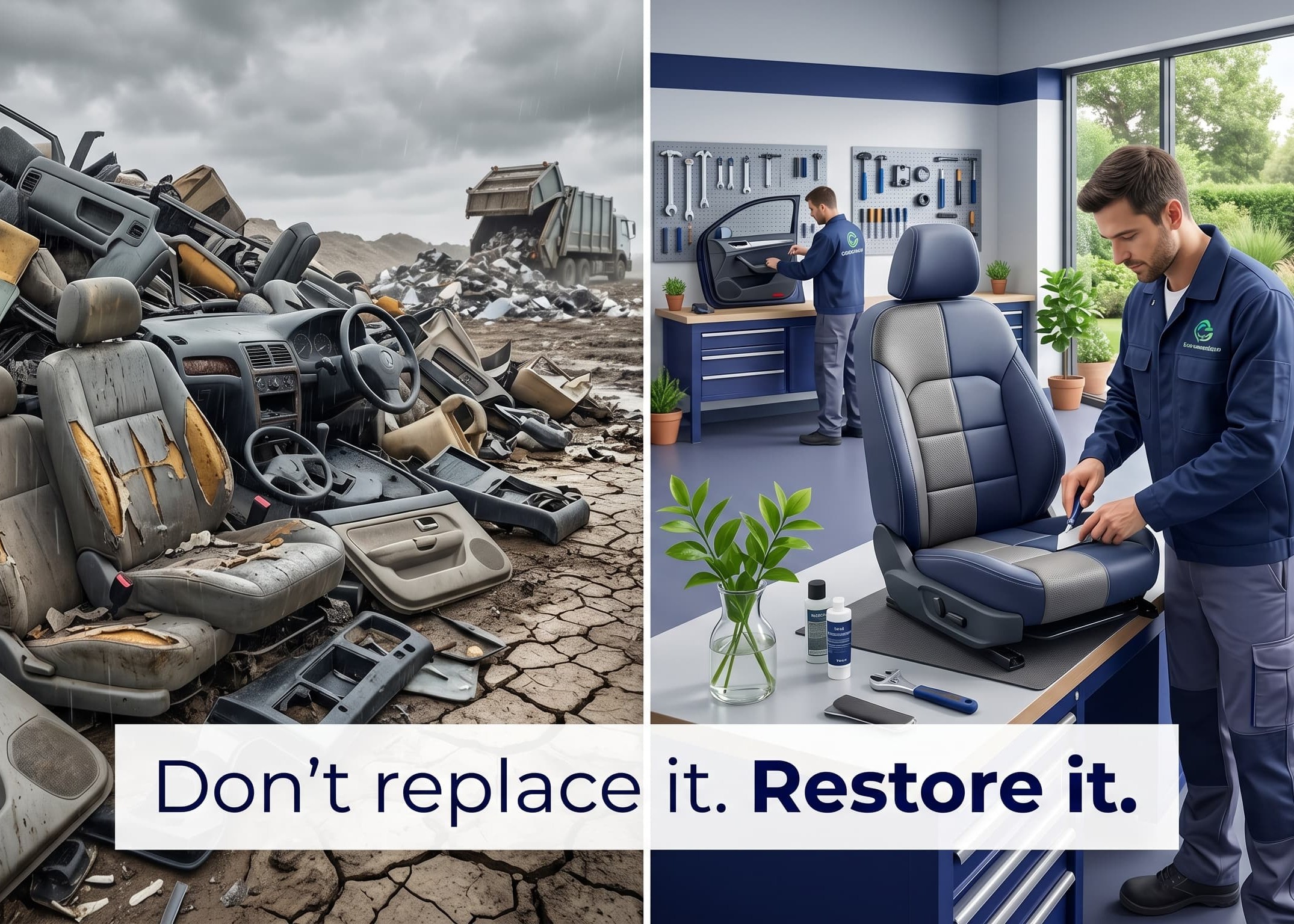 Vehicles in Landfill Promoting Opting for Restoration Instead